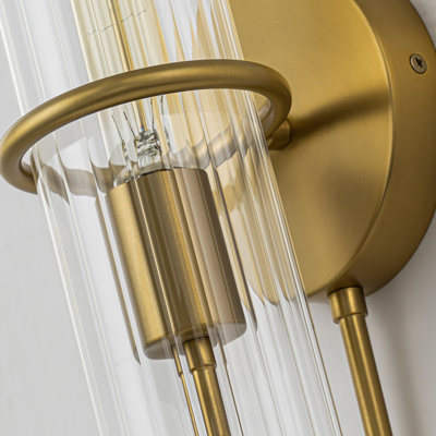 Ribbed Glass Wall Sconce