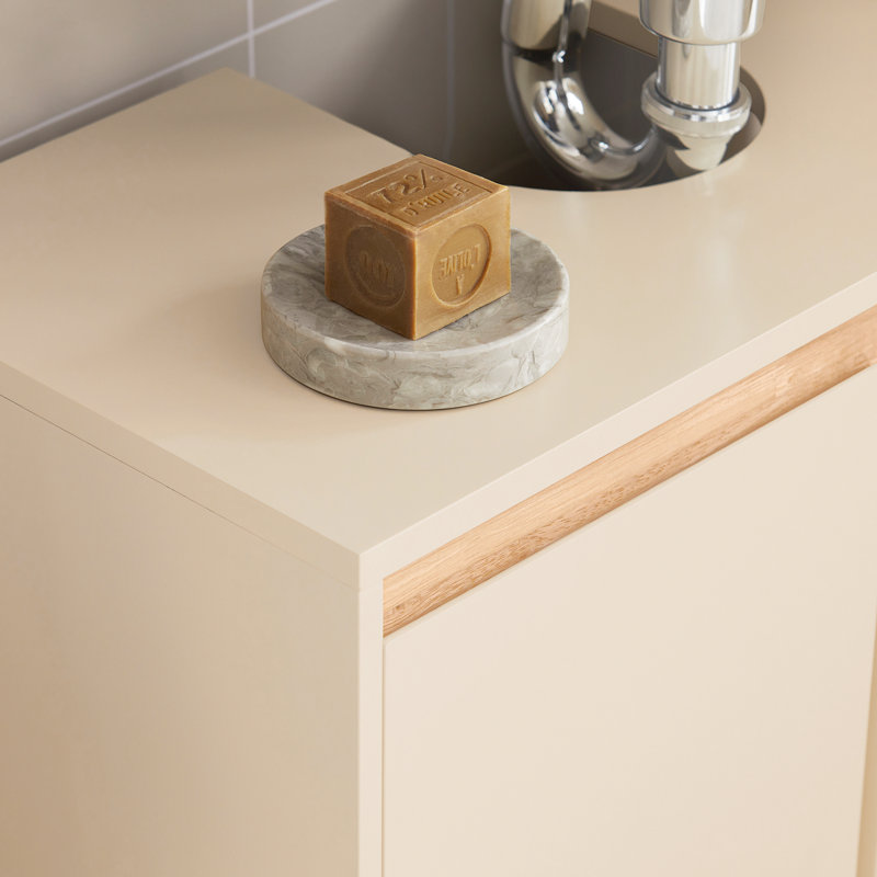 Manteno 60 mm Single Double Bathroom Vanity Base, Beige