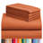Luxclub 4 PC Autumn Orange California King Silky Soft Cooling Extra Deep Pocket Performance Sheet Set-123418300-134223523