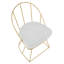 Chaise d'appoint rembourrée en velours Sienna-1761537547