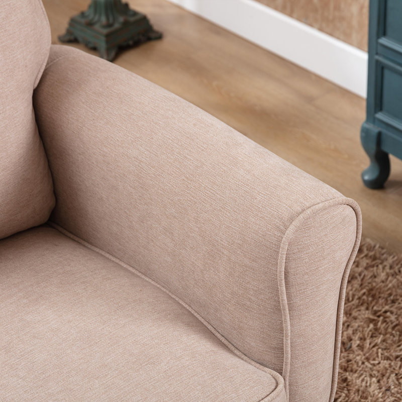 Fauteuil inclinable manuel 33,55 po Jasahd, Mélange de lin beige