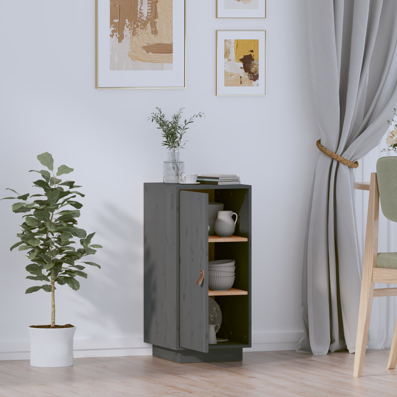 Julianah 34cm Solid Wood Sideboard, Grey