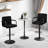 Mashelle Swivel Upholstered Adjustable Height Counter Stool with Steel Frame