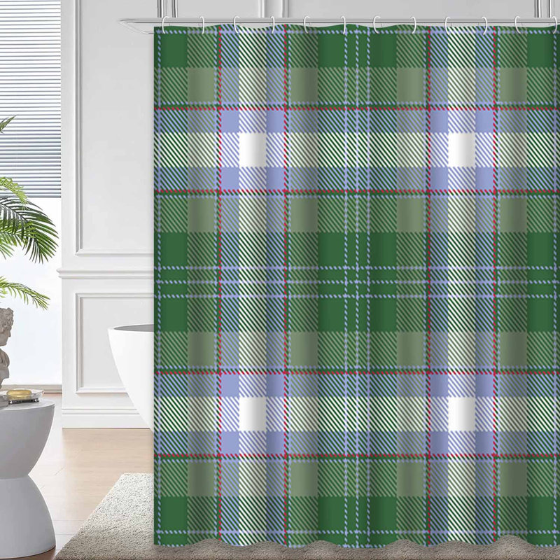 Rideau de douche Tartan Lilac, L 72 po x l 72 po