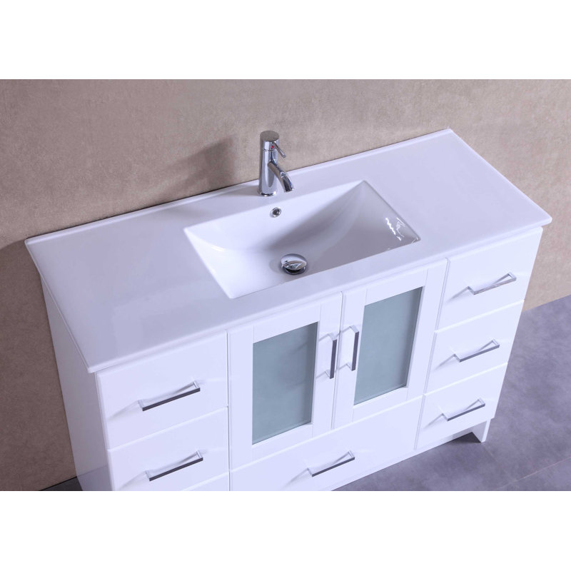 Ensemble de meuble-lavabo simple 48 po, Blanc