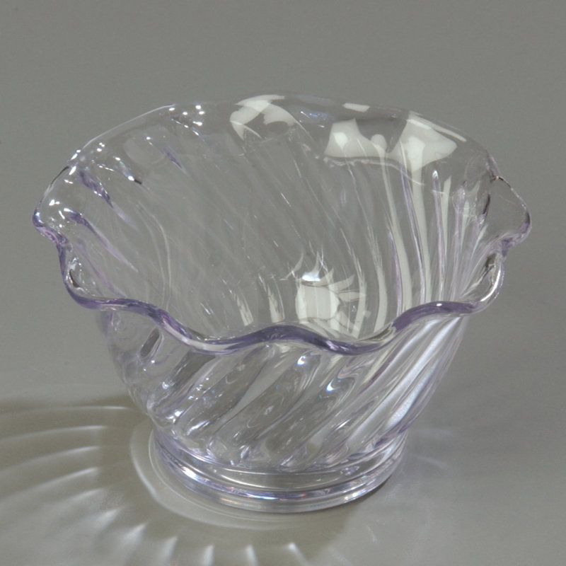 Carlisle Food Service Products Plastic Dessert Bowl, Clear