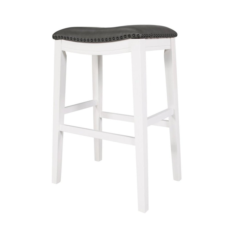 Tabouret de selle,, Blanc, Noir