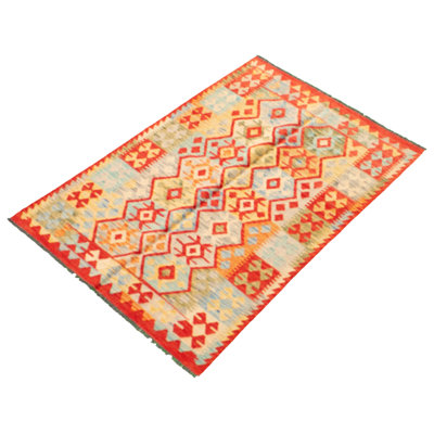 One-of-a-Kind 4'3" X 5'10" New Age Wool Area Rug in
