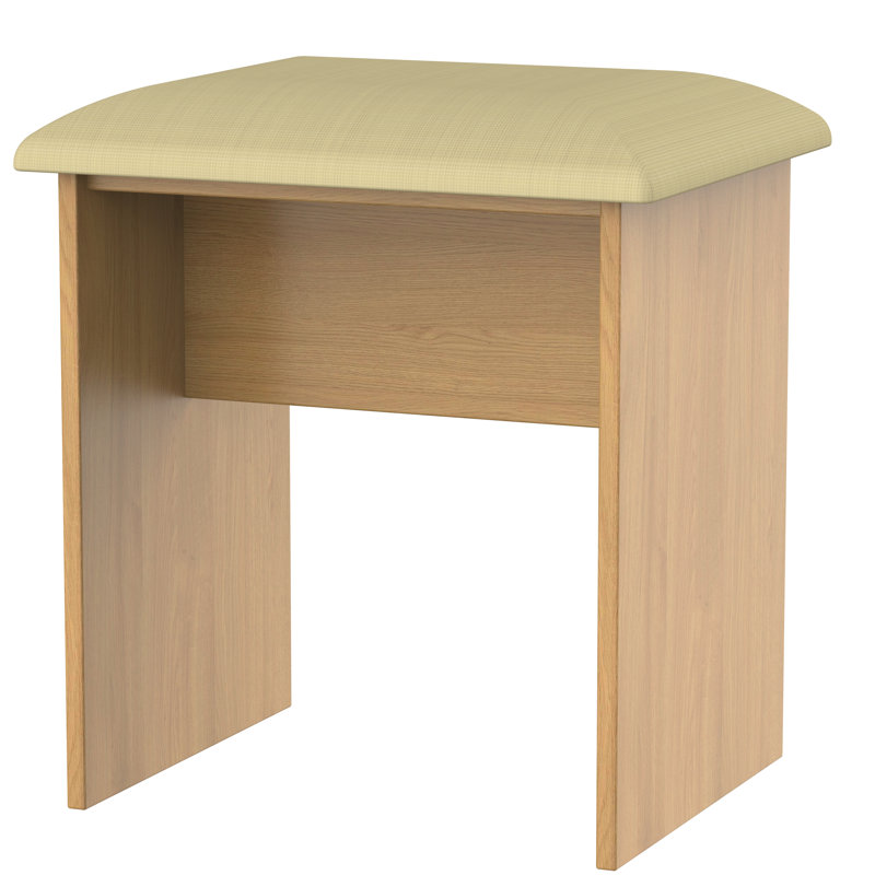 Fully Assembled Lyndale Dressing Table Stool, English Oak