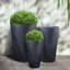 Concrete Effect Tall Planter, Frostproof Outdoor Plant Pot, Tall Garden Planter with Drainage Holes, Tall Round Plant Pot-830198969-830198951