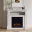 Belfry Heating 80.5cm W White Electric Fireplace with 5120 BTU