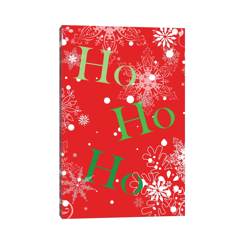 Ho Ho Ho (Red) by Anna Quach - Wrapped Canvas Print, 45.72cm H x 45.72cm W