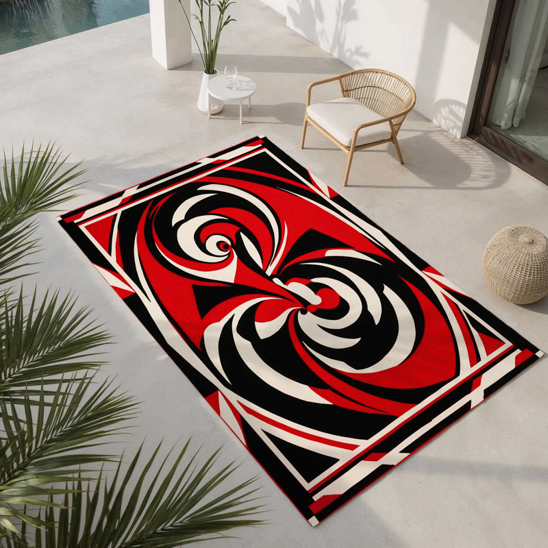 Tapis intérieur et extérieur Ember Pulse, Rectangle 1 pi 6 po x 2 pi 6 po