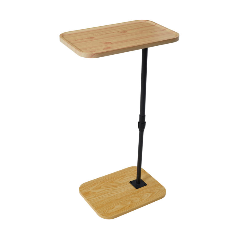 Tray Top Pedestal End Table, Yellow