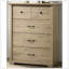 Commode 4 tiroirs avec poignées noires Elara-261402680