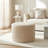 Valde Round Ottoman in Beige