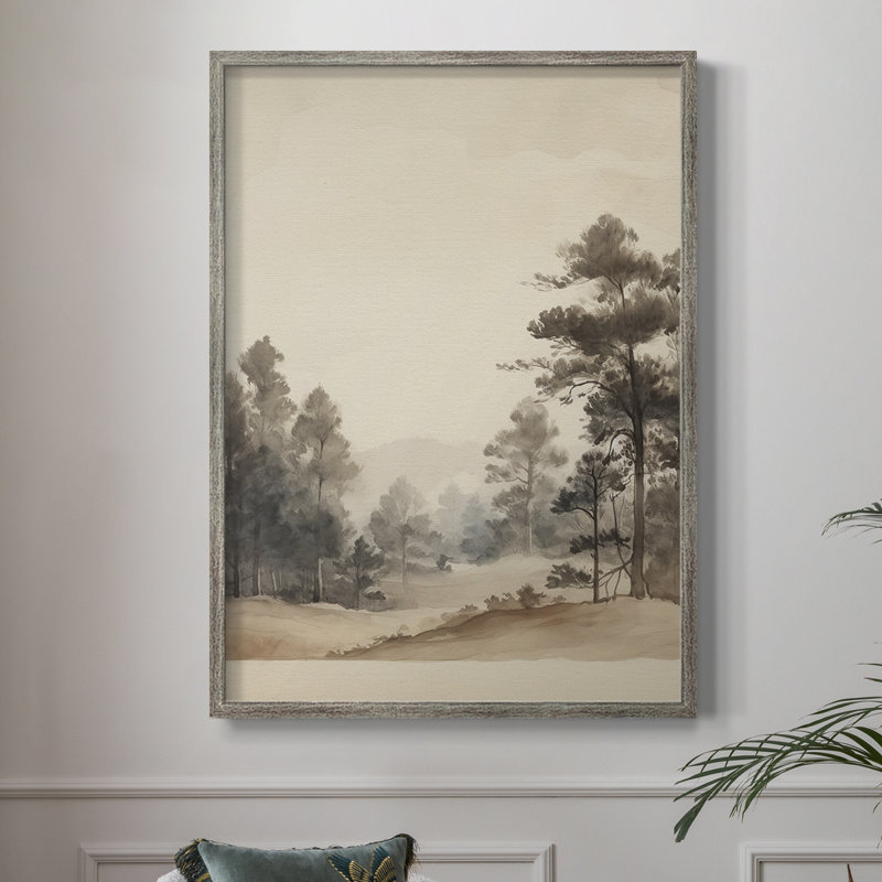 Vintage Landscape VII Framed Print - Solid Wood