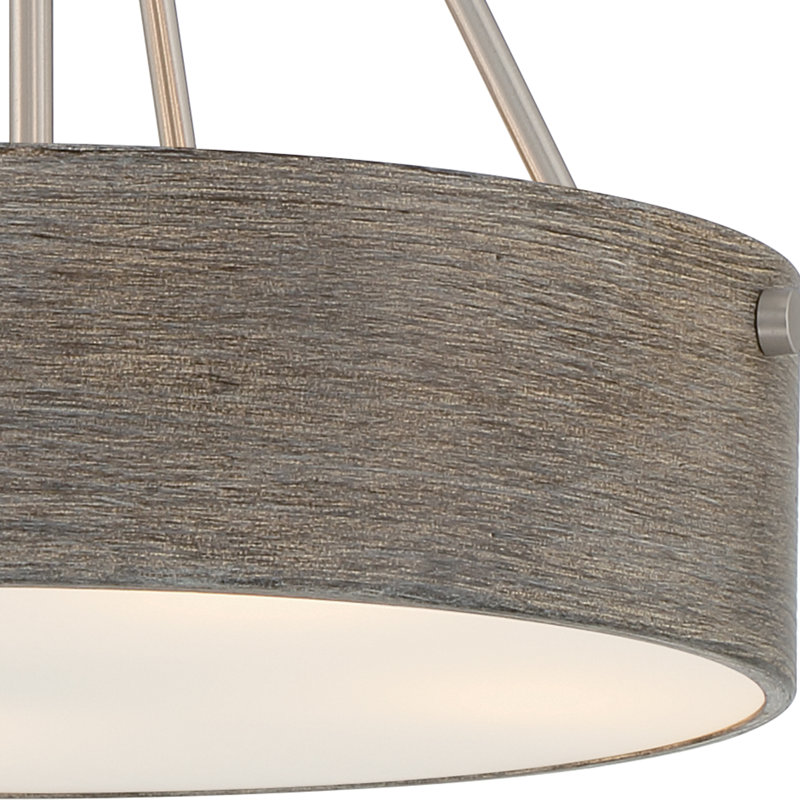 Charvic 3 - Light Single Pendant, Brushed Nickel, Light Gray