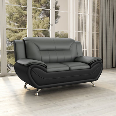 61'' Faux Leather Loveseat