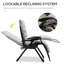 Fauteuil Zero Gravity de Outsunny, chaise longue inclinable pliante avec coussin rembourré, chaise longue de piscine