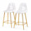 Tabourets de bar modernes de 25,5 po de hauteur comptoir en acrylique transparent avec structure en métal et repose-pieds
