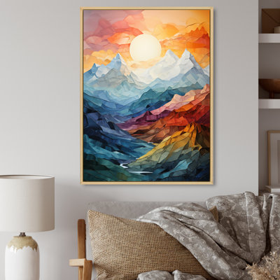 Jadynn Colorful Mountains Sharp Peaks III - Mountains Framed Prints
