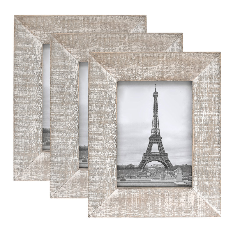Cadre photo Gallery - ensemble de 3, Gris délavé