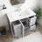 MDF Grey 36 Inch Bathroom Vanity With Sink, One Cabinet And Three Drawers And Open Shelf