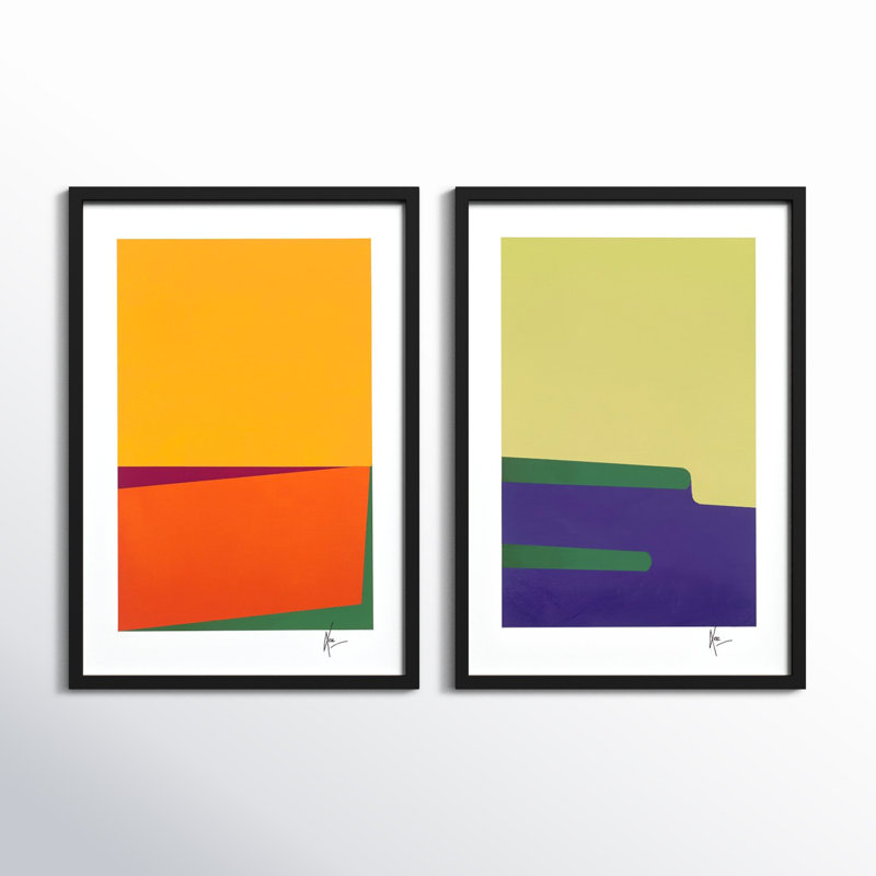 Sahara & Kalahari. Set Of 2 Print by Lee Lessem, 25" H x 17.5" W x 1.25" D, Black