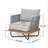 Lucca Outdoor Acacia Wood Chair,Grey-13750463