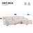 110" Modular Sectional Sofa, L-Shape with Extra-Wide Seat Cushion, USB and Type-C Charger, Petal Armrest Design, High Density Foam, Free Movement Ottoman, Wood Frame, Chenille, 4 Seat