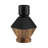 Masanari Diamant Revese Hourglass Modern Two Tone Tabletop Vase - Black And Walnut