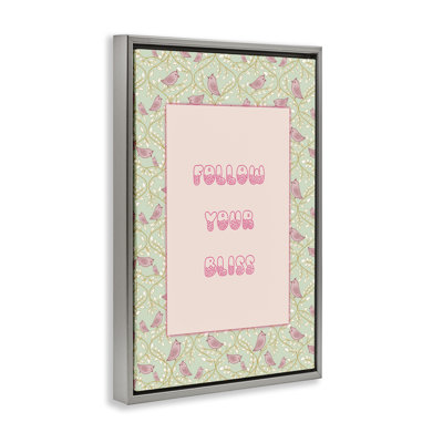 Cadre flottant Follow Your Bliss, design par Pooja Dave