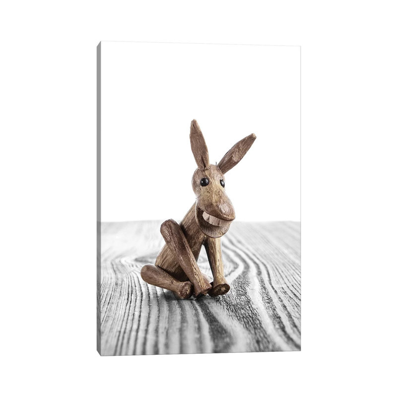 Zooline White Donkey - Print on Canvas, Wrapped Canvas, 66.04 cm H x 45.72 cm W x 1.91 cm D