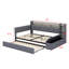 Lit de jour avec repose-pieds et tablettes de rangement, structure rembourrée avec couchette, lumière USB et DEL-409926277