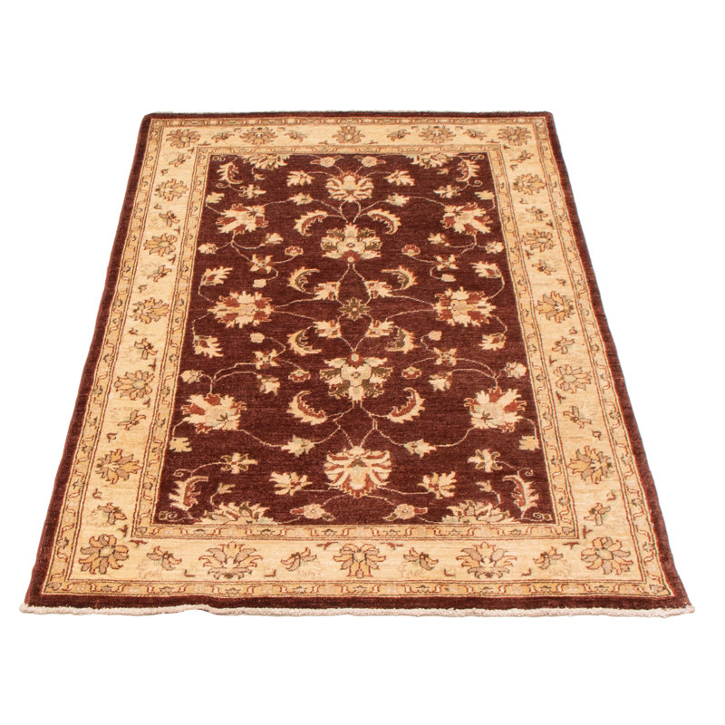 Tapis brun foncé Peshawar Oushak 3 pi 11 po x 6 pi 1 po