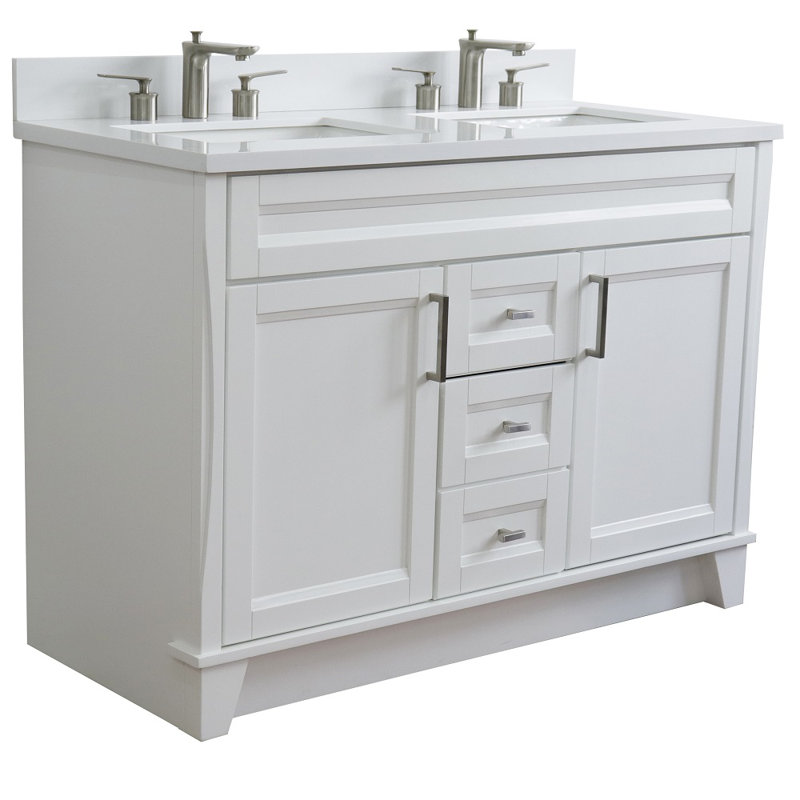 49'' Double Bathroom Vanity with Quartz Top