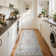 Modern Floral Machine Washable Rug for Living Room, Farmhouse Flower Soft Non Shedding Floor Covering with Non Slip TPR Backing, Indoor Foldable Low Pile Thin Mat