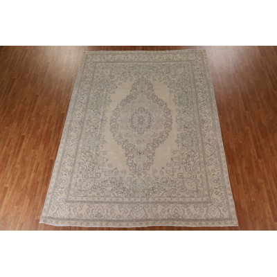 Tapis persan Tabriz patiné à la main 9 x 13
