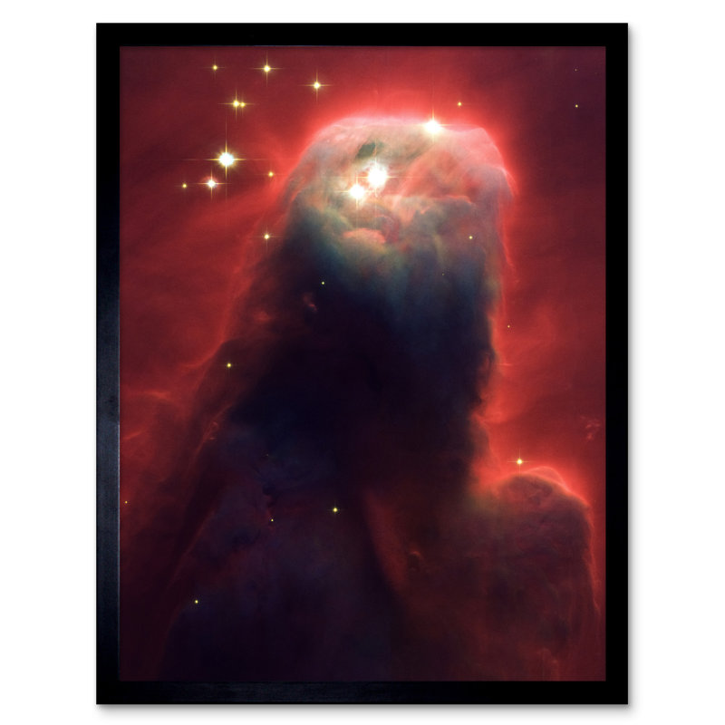 Hubble Space Telescope Cone Nebula NGC 2264 Red Blue Pillar - Single Picture Frame Print