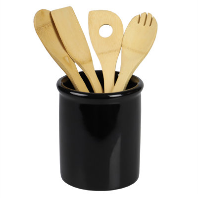 Ceramic / Porcelain Oval Utensil Crock