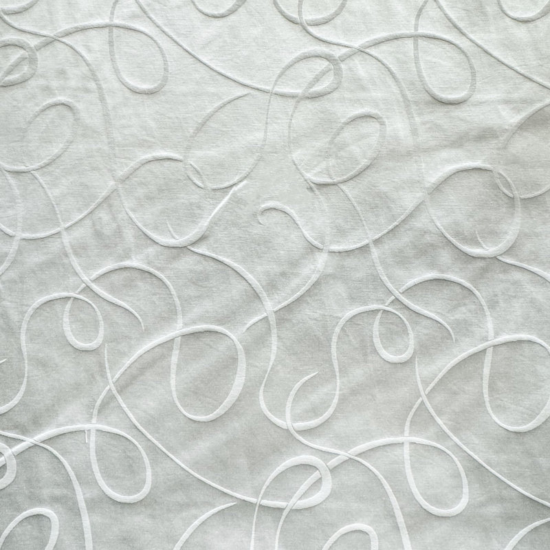 Club Fabric | Embossed Swirl Fabric | Drapery & Curtain Fabric and Upholstery Fabric, White