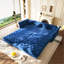 Canapé-lit escamotable surdimensionné de 100 po, canapé-lit convertible avec motif capitonné en tissu fait à la main, causeuse en velours multifonctionnel pour le salon, la chambre à coucher, un appartement, bleu-129442235