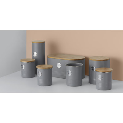 Typhoon Living 4 Piece Coffee, Tea, Sugar Jar Set and Bread Bin Set