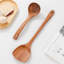 4 pièces d'ustensiles de cuisine en bois d'ébène fabriqués à la main - Spatule, cuillère et tournevis pour batterie de cuisine antiadhésive