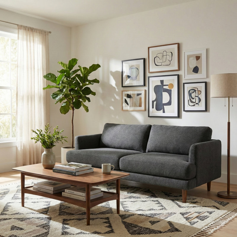 Canapé Livingston, Gris anthracite , L 76 po