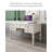 Solid Wood Retro Desk with Five Drawers
