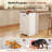 Tilt Out Trash Can Cabinet with Ozone Deodorizing for Kitchen,  10 Gal Free Standing Hideaway Trash Holder, White