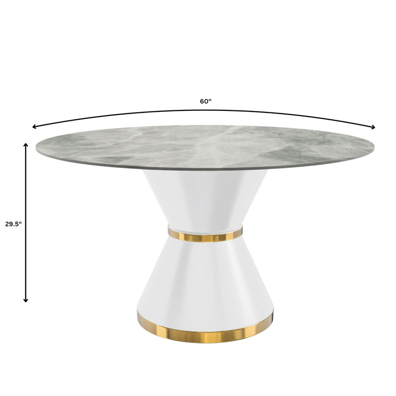Table de salle à manger Prynn Series, Gris clair