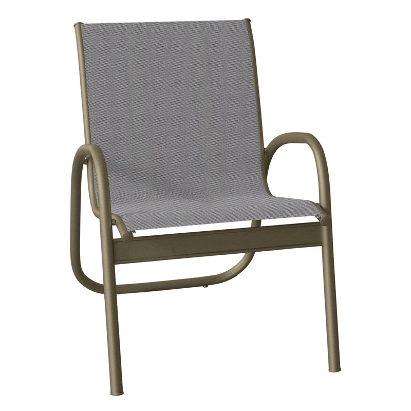 Fauteuil de patio Gardenella, Titane Sunbrella®, Bois de plage texturé